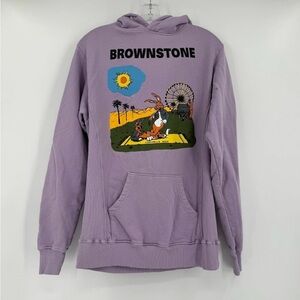 Brownstone Coachella 2022 Unisex Adult Purple Rabbit Logo Hoodie Sweatshirt Sz L